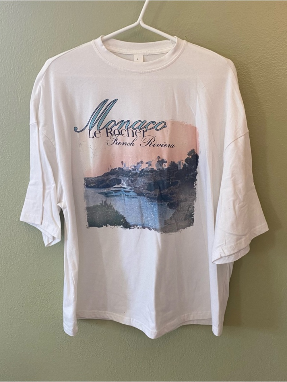 Small Monaco Le Rocher White Graphic Tee